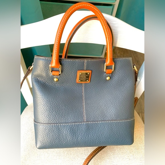 Dooney & Bourke Handbags - Dooney & Bourke Crossbody Denim Blue Pebble Bag